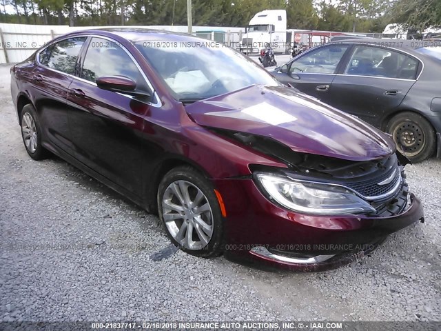 1C3CCCAB8FN732737 - 2015 CHRYSLER 200 LIMITED BURGUNDY photo 1