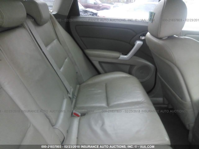 5J8TB18267A009939 - 2007 ACURA RDX WHITE photo 8