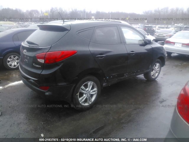 KM8JU3AC9BU185448 - 2011 HYUNDAI TUCSON GLS/LIMITED BLACK photo 4