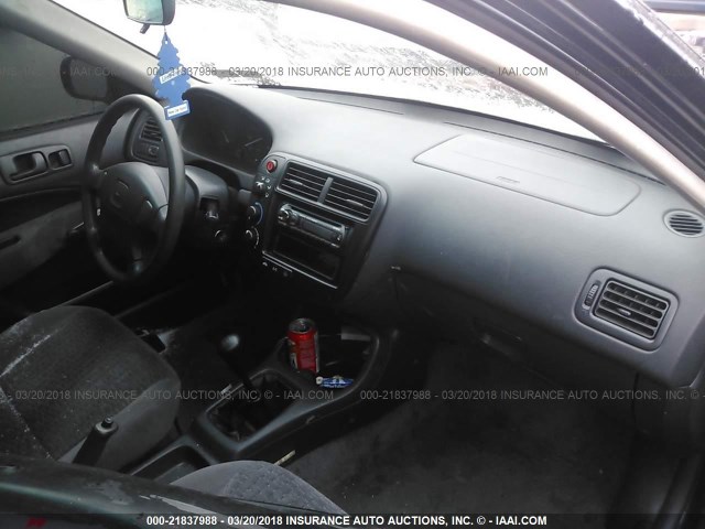 1HGEJ6127YL099269 - 2000 HONDA CIVIC DX BLACK photo 5