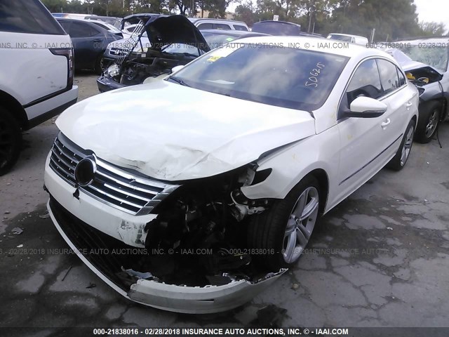 WVWBP7AN7DE506215 - 2013 VOLKSWAGEN CC SPORT WHITE photo 2