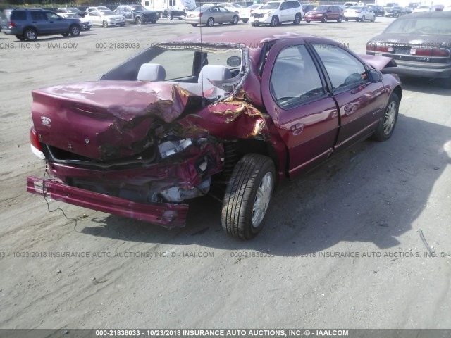 1C3EJ56X0TN307250 - 1996 CHRYSLER CIRRUS LX BURGUNDY photo 4