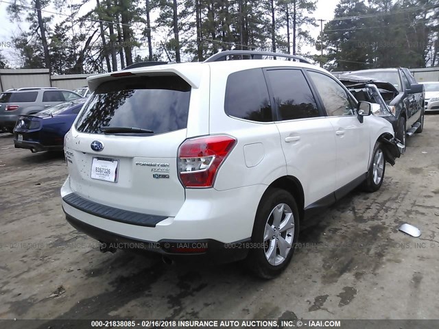 JF2SJAHCXEH452252 - 2014 SUBARU FORESTER 2.5I LIMITED WHITE photo 4
