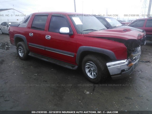 3GNEC12T74G165479 - 2004 CHEVROLET AVALANCHE C1500 RED photo 1