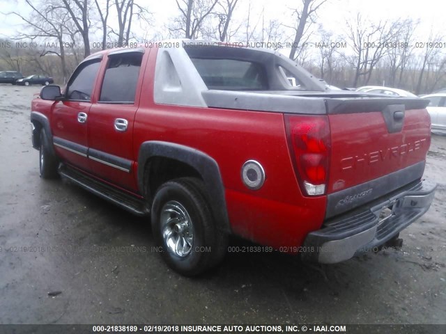 3GNEC12T74G165479 - 2004 CHEVROLET AVALANCHE C1500 RED photo 3