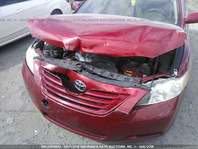 4T1BE46KX9U321278 - 2009 TOYOTA CAMRY SE/LE/XLE RED photo 6