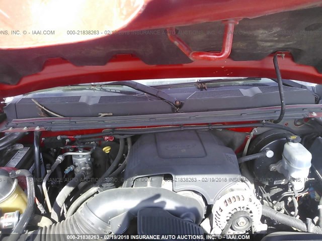 2GCFK19Y071644986 - 2007 CHEVROLET SILVERADO K1500 RED photo 10