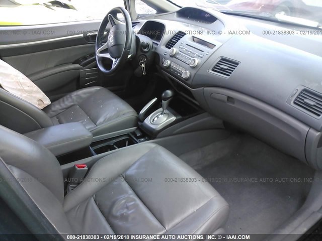 19XFA1F95AE003844 - 2010 HONDA CIVIC EXL BLACK photo 5