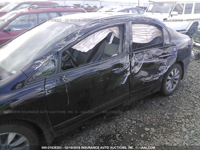 19XFA1F95AE003844 - 2010 HONDA CIVIC EXL BLACK photo 6