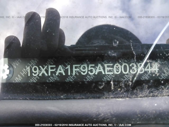 19XFA1F95AE003844 - 2010 HONDA CIVIC EXL BLACK photo 9