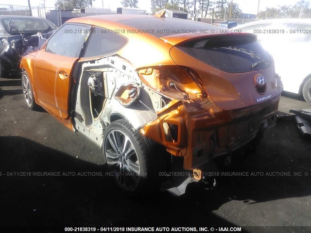 KMHTC6AE7GU253994 - 2016 HYUNDAI VELOSTER TURBO ORANGE photo 3