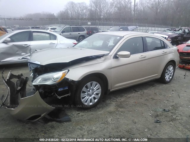 1C3CCBAB8DN641362 - 2013 CHRYSLER 200 LX GOLD photo 2