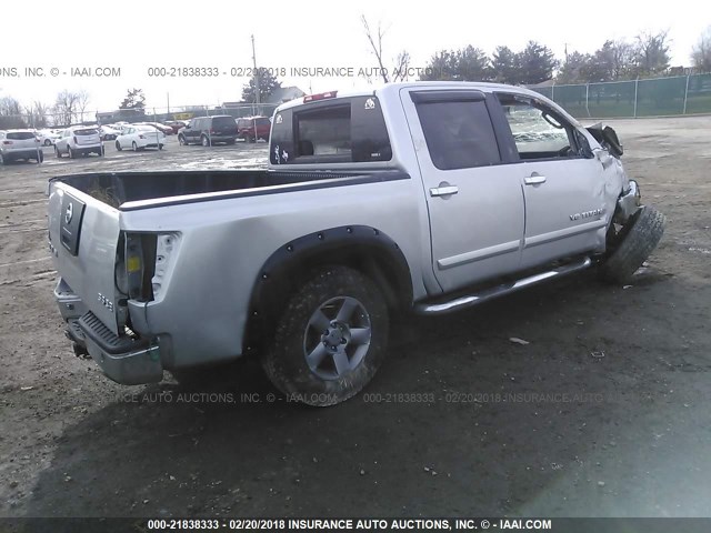 1N6BA07A45N524425 - 2005 NISSAN TITAN XE/SE/LE SILVER photo 4