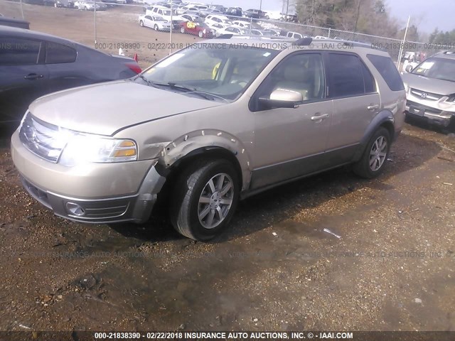 1FMDK02W98GA12725 - 2008 FORD TAURUS X SEL GOLD photo 2