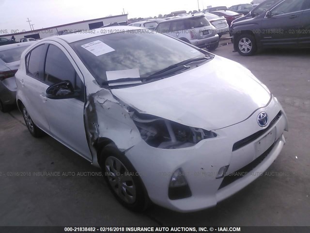 JTDKDTB3XE1571454 - 2014 TOYOTA PRIUS C WHITE photo 1