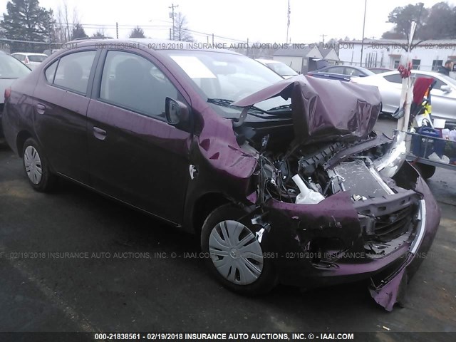 ML32F3FJ5HHF19640 - 2017 MITSUBISHI MIRAGE G4 ES ბურგუნდია ფოტო 1