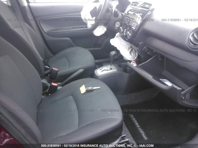 ML32F3FJ5HHF19640 - 2017 MITSUBISHI MIRAGE G4 ES ბურგუნდია ფოტო 5