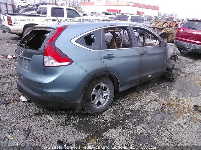 2HKRM3H32EH518018 - 2014 HONDA CR-V LX BLUE photo 4