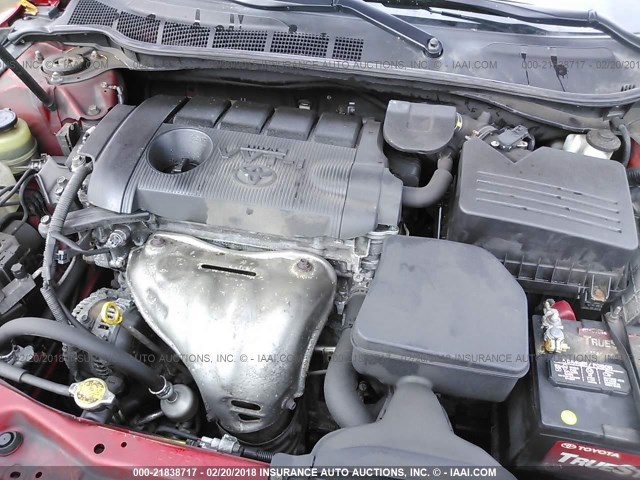 4T4BF3EK9AR071745 - 2010 TOYOTA CAMRY SE/LE/XLE RED photo 10