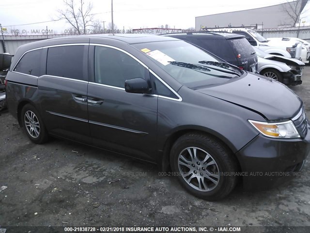 5FNRL5H63CB147505 - 2012 HONDA ODYSSEY EXL ნაცრისფერი ფოტო 1
