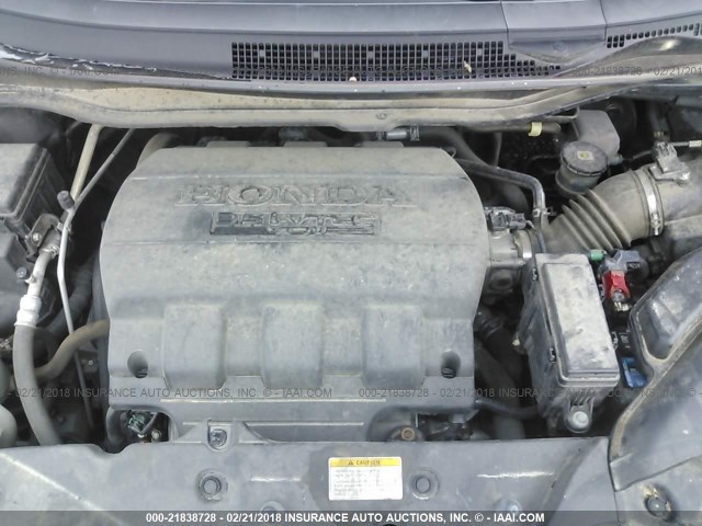 5FNRL5H63CB147505 - 2012 HONDA ODYSSEY EXL ნაცრისფერი ფოტო 10