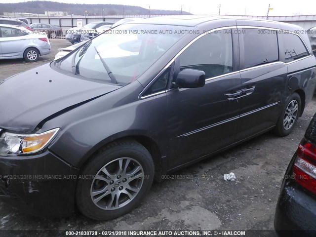 5FNRL5H63CB147505 - 2012 HONDA ODYSSEY EXL ნაცრისფერი ფოტო 2