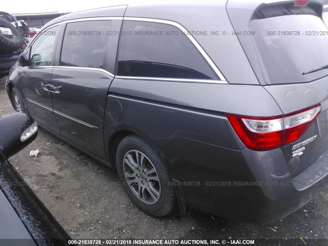 5FNRL5H63CB147505 - 2012 HONDA ODYSSEY EXL ნაცრისფერი ფოტო 3