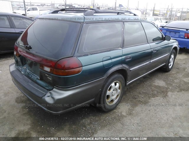 4S3BG6852T7975506 - 1996 SUBARU LEGACY OUTBACK GREEN photo 4