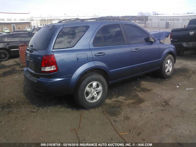 KNDJD733265585666 - 2006 KIA SORENTO EX/LX BLUE photo 4