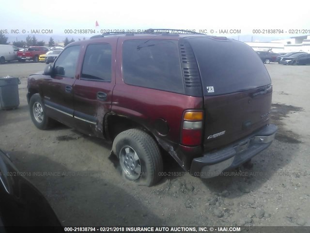 1GNEC13TX1R211381 - 2001 CHEVROLET TAHOE C1500 RED photo 3