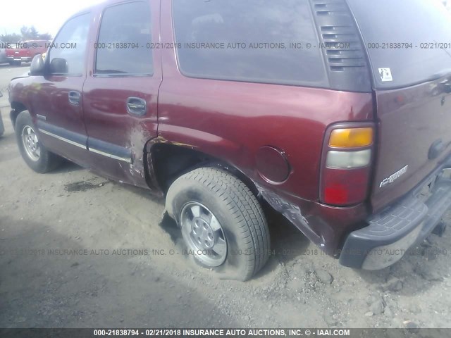 1GNEC13TX1R211381 - 2001 CHEVROLET TAHOE C1500 RED photo 6