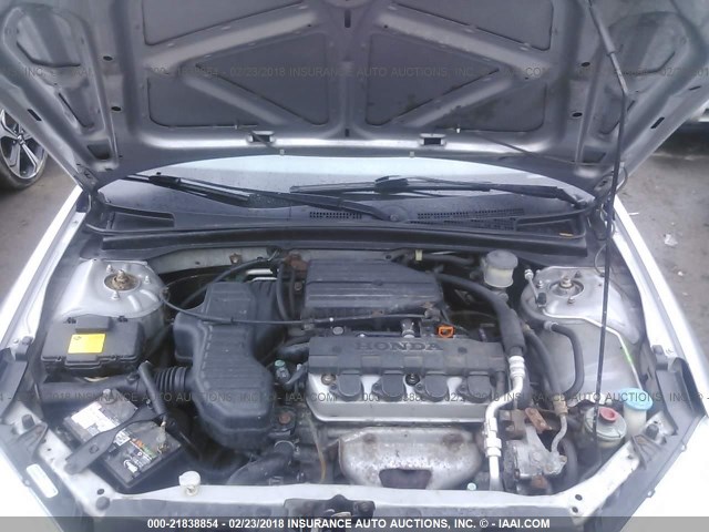 2HGES16394H588698 - 2004 HONDA CIVIC DX VP ვერცხლისფერი ფოტო 10