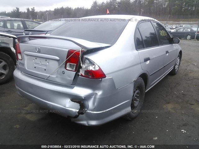 2HGES16394H588698 - 2004 HONDA CIVIC DX VP ვერცხლისფერი ფოტო 4