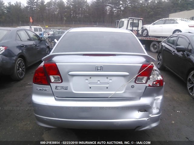 2HGES16394H588698 - 2004 HONDA CIVIC DX VP ვერცხლისფერი ფოტო 6