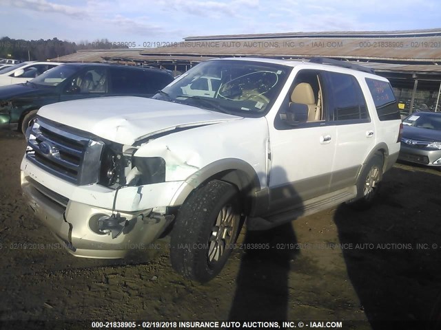 1FMJU1H58AEB62683 - 2010 FORD EXPEDITION EDDIE BAUER WHITE photo 2