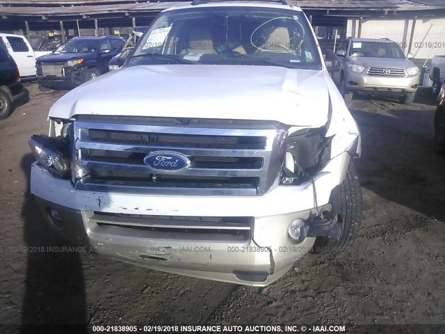 1FMJU1H58AEB62683 - 2010 FORD EXPEDITION EDDIE BAUER WHITE photo 6