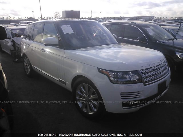 SALGS2KF8GA295237 - 2016 LAND ROVER RANGE ROVER HSE WHITE photo 1