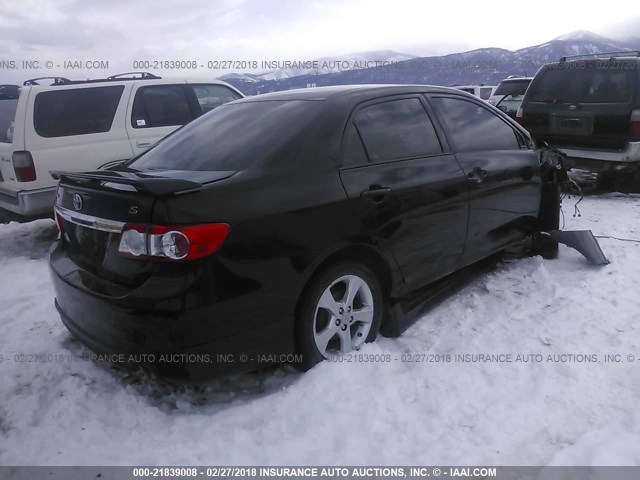 2T1BU4EE4DC931766 - 2013 TOYOTA COROLLA S/LE BLACK photo 4