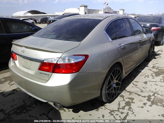 1HGCR2F55EA209741 - 2014 HONDA ACCORD SPORT Алтын фото 4