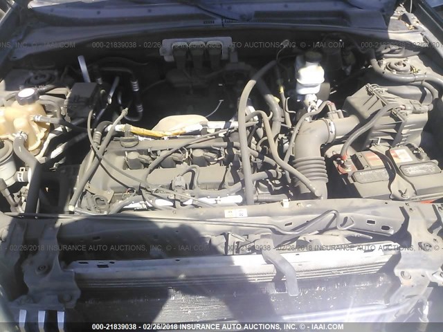 4M2YU56Z06DJ08429 - 2006 MERCURY MARINER BLACK photo 10