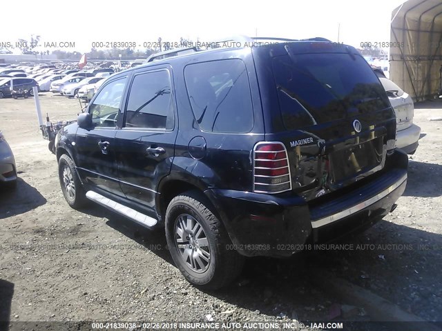 4M2YU56Z06DJ08429 - 2006 MERCURY MARINER BLACK photo 3
