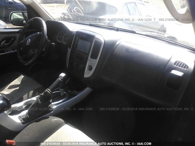 4M2YU56Z06DJ08429 - 2006 MERCURY MARINER BLACK photo 5