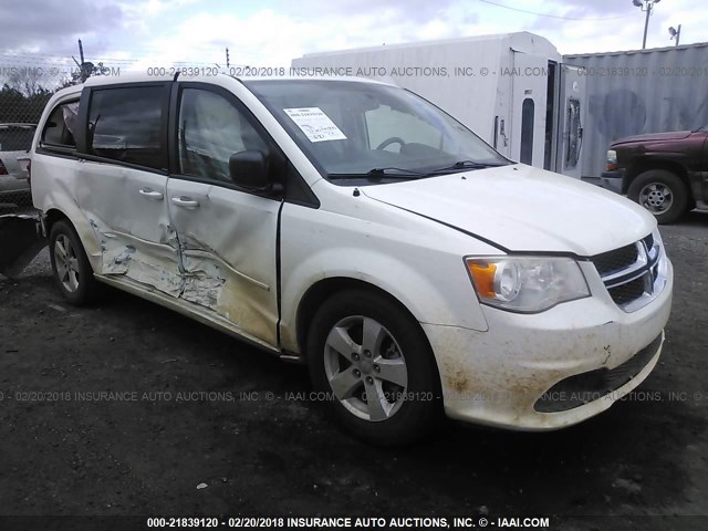 2C4RDGBG0DR566539 - 2013 DODGE GRAND CARAVAN SE WHITE photo 1