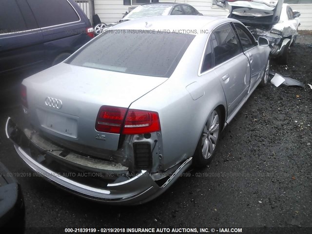 WAUSVAFA8AN002533 - 2010 AUDI A8 L QUATTRO SILVER photo 4