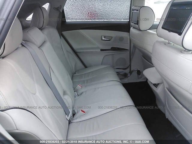 4T3BK3BB8AU039256 - 2010 TOYOTA VENZA SILVER photo 8