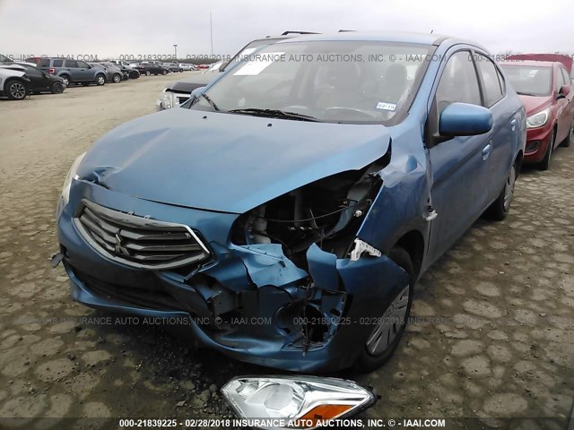 ML32F3FJ5HHF06189 - 2017 MITSUBISHI MIRAGE G4 ES ლურჯი ფოტო 2