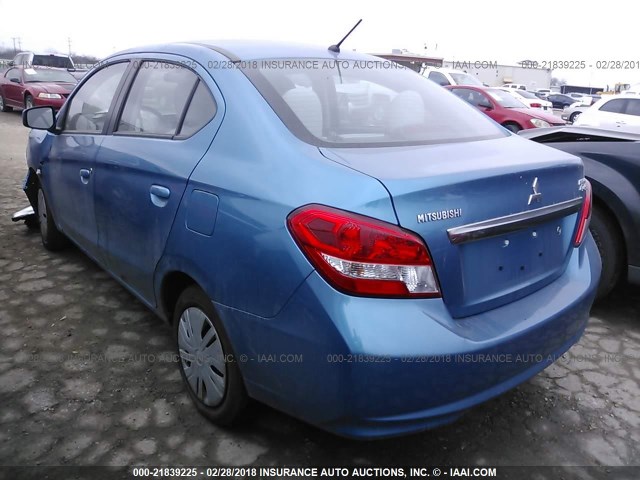 ML32F3FJ5HHF06189 - 2017 MITSUBISHI MIRAGE G4 ES ლურჯი ფოტო 3