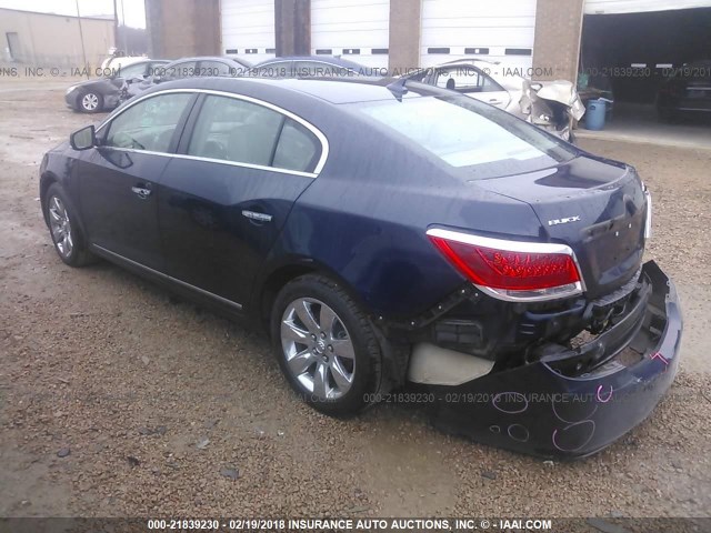 1G4GE5GD4BF211901 - 2011 BUICK LACROSSE CXS BLUE photo 3