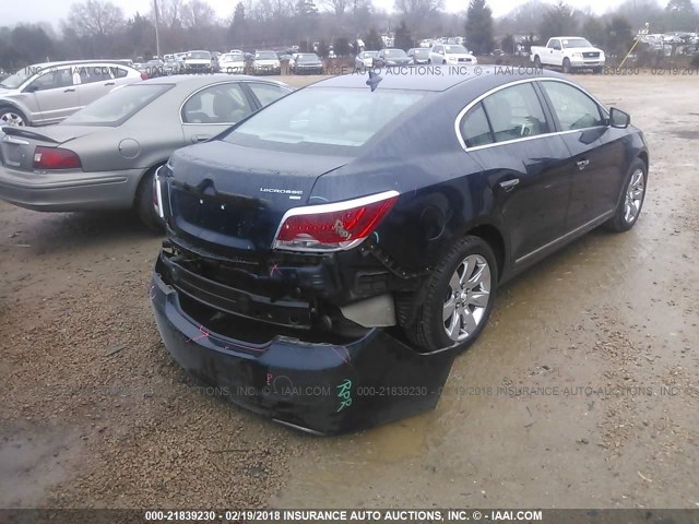 1G4GE5GD4BF211901 - 2011 BUICK LACROSSE CXS BLUE photo 4