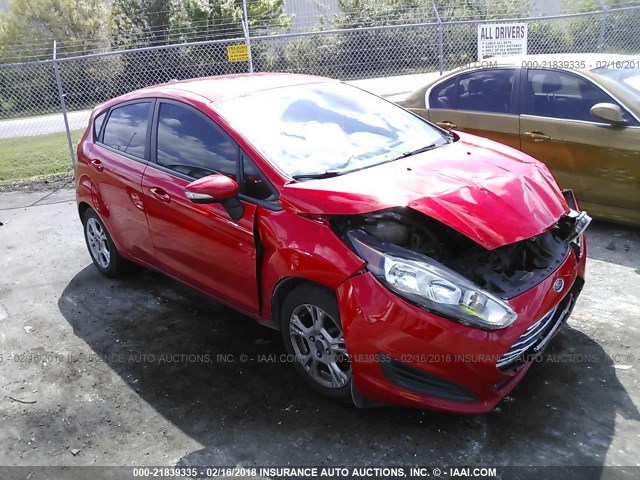 3FADP4EJ9EM103272 - 2014 FORD FIESTA SE RED photo 1